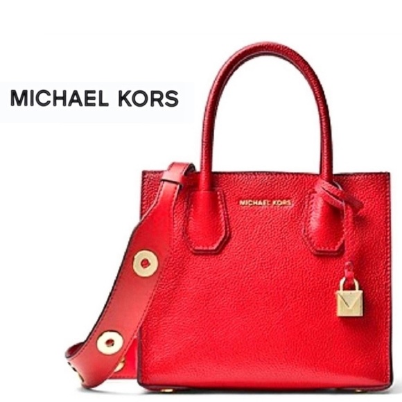 Michael Kors Handbags - NWT Michael Kors Red Leather Guitar Bag Strap